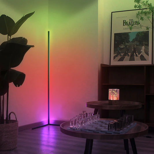 RGB LED Corner Floor Lamp